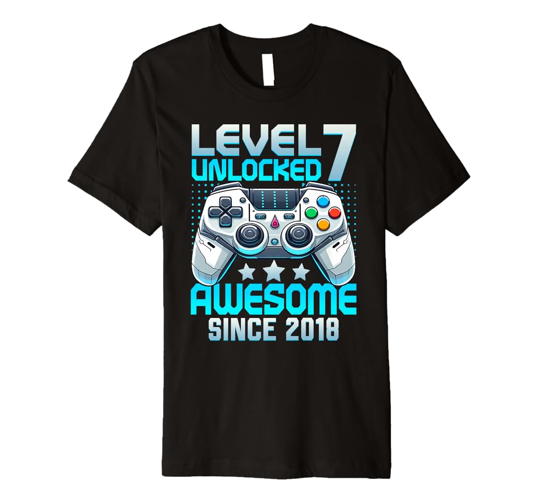 Amazon.com: Level 7 Unlocked Awesome Since 2018 7th Birthday